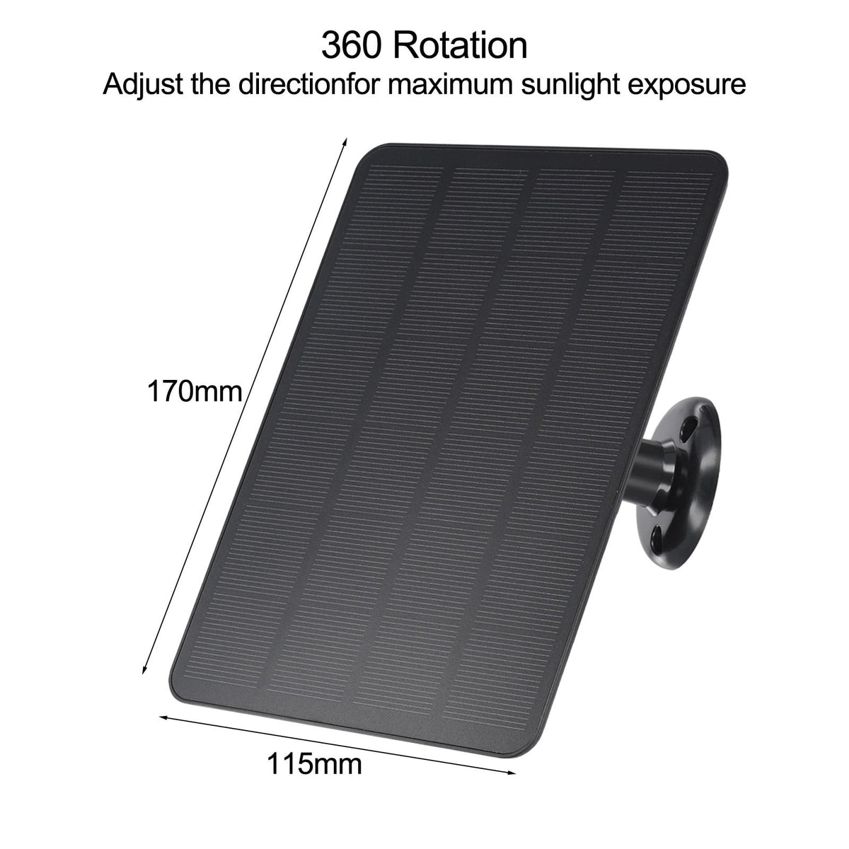 Solar Panel for Blink Camera: 4W Outdoor Solar Charger with 9.84ft Cable! C Black Smile Home C White