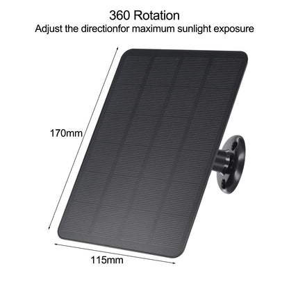 Solar Panel for Blink Camera: 4W Outdoor Solar Charger with 9.84ft Cable! C Black Smile Home C White