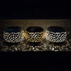 Solar Lantern Outdoor Waterproof, Solar Table Lights LED Metal Tabletop Light Solar Powered Decorative Lighting Lanterns for Desk, White
