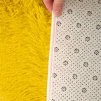 3 Piece Bathroom Rug Set, Ultra Soft Microfiber Non-Slip Water Absorbent Bath Mat, Contour Mat and Toilet Lid Cover, Machine Washable, Yellow