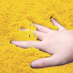 3 Piece Bathroom Rug Set, Ultra Soft Microfiber Non-Slip Water Absorbent Bath Mat, Contour Mat and Toilet Lid Cover, Machine Washable, Yellow