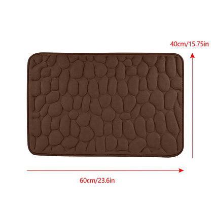 40 x 24 Inch Cotton Bathroom Floor Mat - Super Soft, Water Absorbent, Non-Slip, Machine Washable, Ideal for Bathroom, Bedroom, and Kitchen Coffee