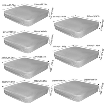 Square Hot Tub Cover - Outdoor Heavy Duty Protector for Patio Spas and Swimming Pools | Hard Covers For Hot Tub Waterproof Dust Cover for Hot Tubs, Jacuzzis, and Outdoor(Black -89.76x11.81") Coffee -84.64x11.81"