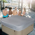 Square Hot Tub Cover - Outdoor Heavy Duty Protector for Patio Spas and Swimming Pools | Hard Covers For Hot Tub Waterproof Dust Cover for Hot Tubs, Jacuzzis, and Outdoor(Black -89.76x11.81") Coffee -84.64x11.81"