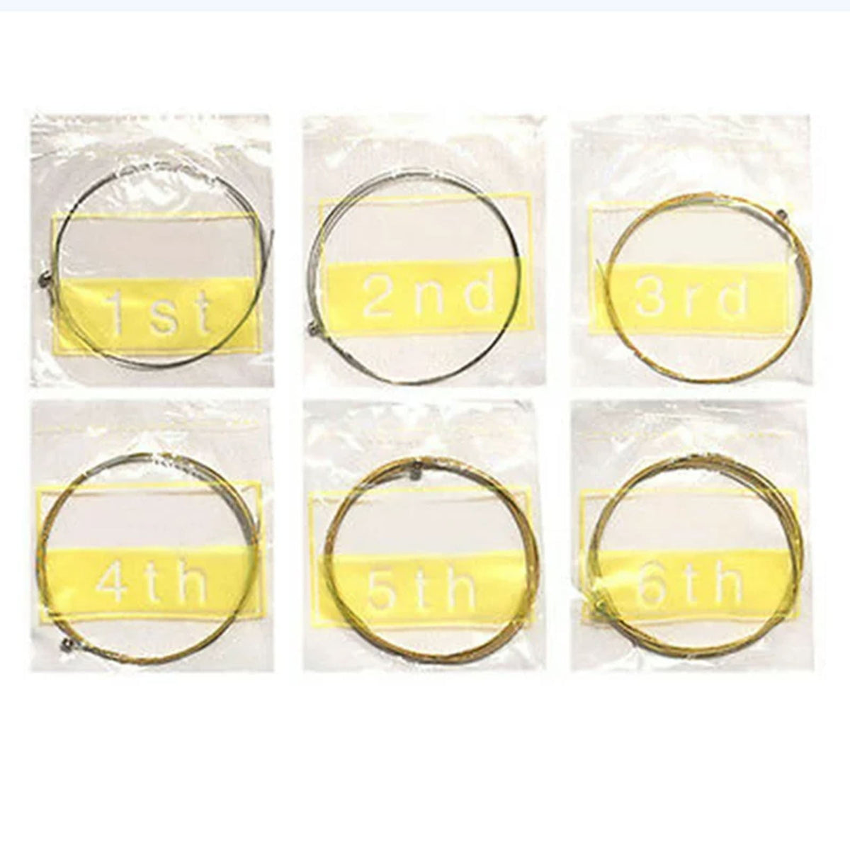 6 Sets Acoustic Guitar Strings,Acoustic Guitar Strings Well Balanced Tone Light Tension Guitar Replacement Steel String Corrosion Resistant Rust-Prevent Guitar String,For Beginners Performers (Gold) Gold(18PC)