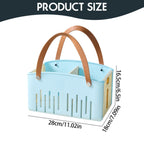 Cotton Woven Basket with PU Leather Handle, Clothes Toys Candy Gifts Cotton Rope Organizer, Living Room Basket Bathroom Shower Storage Laundry Basket, Dog Cat Bed, Fall Basket, 11.02x8.66x4.33 11.02" x 7.09" x 6.5" Green