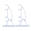 Curtain Rod Bracket, Double Curtain Rod Holder, Heavy Duty Curtain Rod Brackets, Drapery Wall Rods Bracket Holders, Curtain Rod Hooks for 1in Curtain Rods, 2 Pack, 5.12x3.15x0.79 5.12" x 3.15" x 0.79" Brown