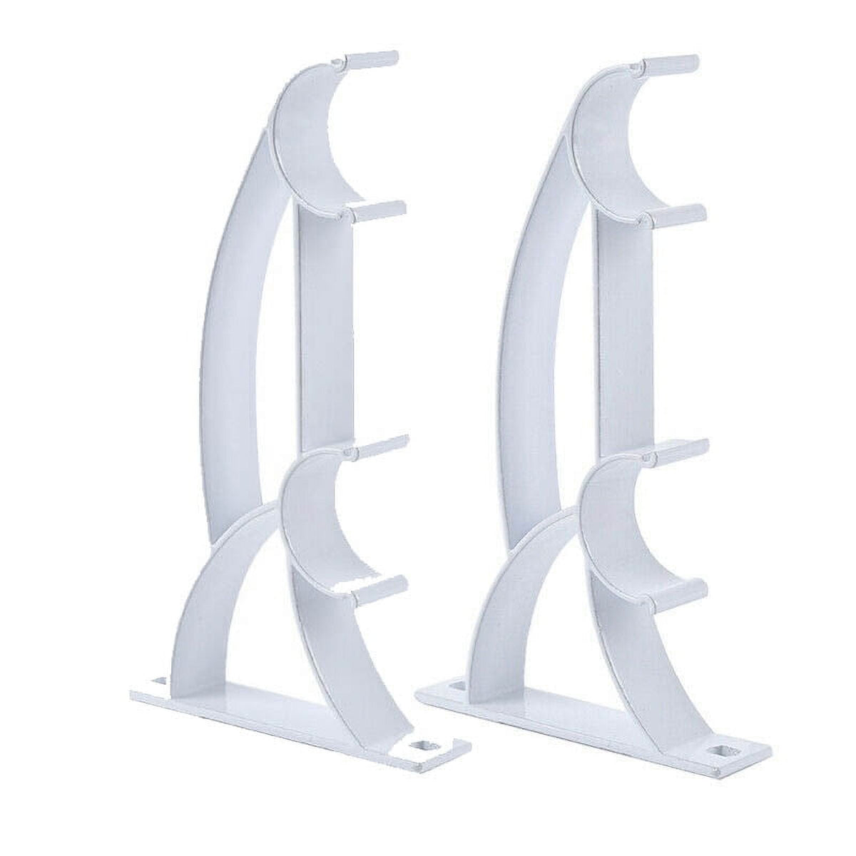 Curtain Rod Bracket, Double Curtain Rod Holder, Heavy Duty Curtain Rod Brackets, Drapery Wall Rods Bracket Holders, Curtain Rod Hooks for 1in Curtain Rods, 2 Pack, 5.12x3.15x0.79 5.12" x 3.15" x 0.79" Brown