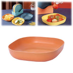 1Pc Square Cereal Bowls,Plastic Small Bowls For Kitchen,Reusable Lightweight Dinner Plate,Plastic Square Bowl,6 Inch Shallow Serving Bowls For Soup Salad Oatmeal Snack Dessert Ice Cream,Orange 5.51" x 5.51" x 1.18" Blue