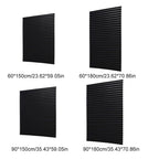 Blackout Cordless Pleated Paper Blinds No Drill Self Adhesive Cut to Size for Bathroom Kitchen Living Room, Black 90x150cm and 90x180cm
