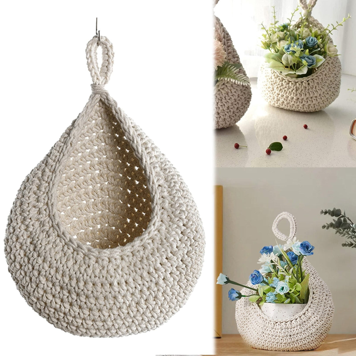 Woven Breads Baskets, Oval Small Fruit Baskets, Stackable Plastic Wicker Baskets for Serving Vegetables, Kitchen, Restaurant, Outdoor, Imitation Rattan, 1 Pcs, 7.48x5.11x2.75 13.78" x 11.81" Beige