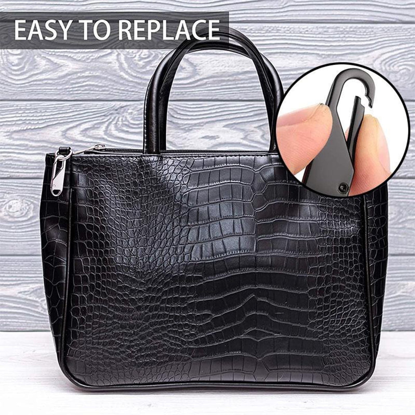 Zipper Pull Replacement, Heavy Duty Universal Zipper Puller, Detachable Zipper Pull Oval Tabs for Luggage Clothing Jackets Backpacks Boots Purse Coat, 4 Pcs, 1.46x0.43 1.46" x 0.43" Black/4 Pcs