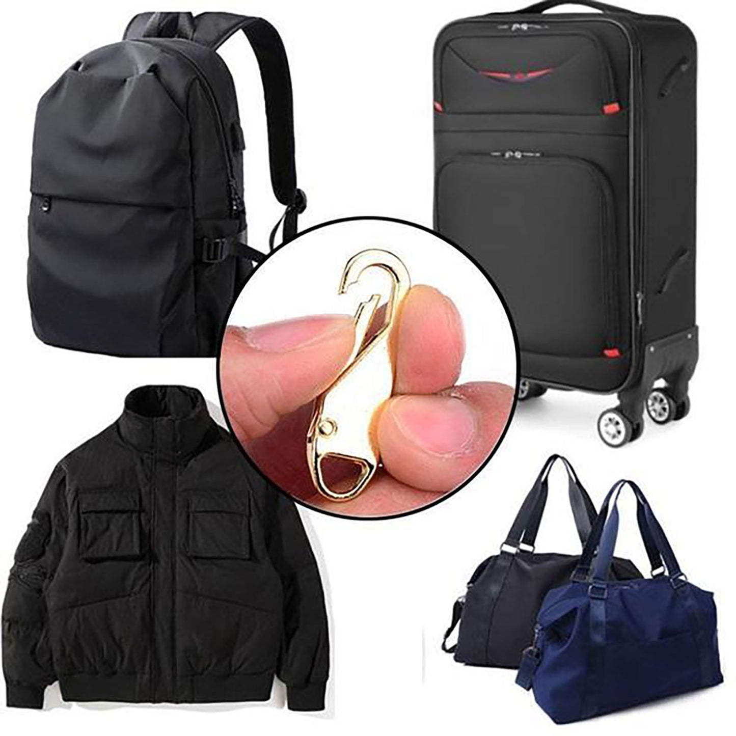Zipper Pull Replacement, Heavy Duty Universal Zipper Puller, Detachable Zipper Pull Oval Tabs for Luggage Clothing Jackets Backpacks Boots Purse Coat, 4 Pcs, 1.46x0.43 1.46" x 0.43" Gold/4 Pcs