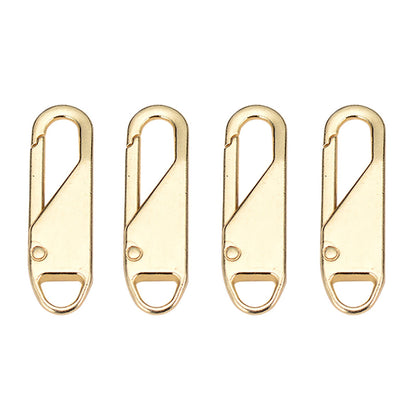 Zipper Pull Replacement, Heavy Duty Universal Zipper Puller, Detachable Zipper Pull Oval Tabs for Luggage Clothing Jackets Backpacks Boots Purse Coat, 4 Pcs, 1.46x0.43 1.46" x 0.43" Silver/4 Pcs