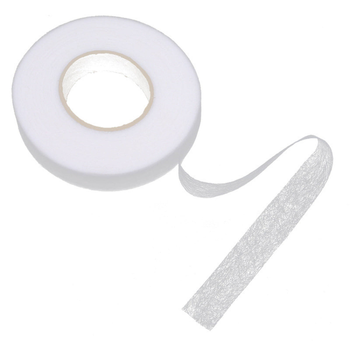 No Sew Hemming Tape Double Sided, Fabric Adhesive Tape for Pants Curtains Dresses Clothes Crafting, White, 1.5cm