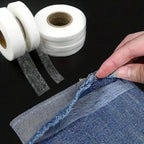 No Sew Hemming Tape Double Sided, Fabric Adhesive Tape for Hemming Pants Curtains Dresses Clothes Crafting Projects, White, 1.5 cm x 1.2 cm