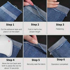 No Sew Hemming Tape Double Sided, Fabric Adhesive Tape for Pants Curtains Dresses Clothes, White, 1.5 cm 2 cm