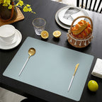 1 Piece Placemats,Plastic Table Mats, Rectangle Heat-Resistant Place Mat,Water-Proof Non-Slip Dining Table Mats,Wipeable Washable, Black, 43 x 30 cm