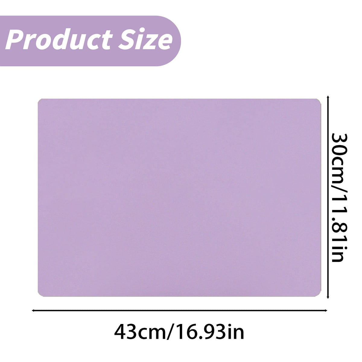 1 Piece Placemats,Plastic Table Mats, Rectangle Heat-Resistant Place Mat,Water-Proof Non-Slip Dining Table Mats,Wipeable Washable, Purple, 43 x 30 cm