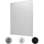 1 Pack Pleated Paper Blinds for Indoor Windows, Cut to Size Thermal Insulation Shades with No Tools and No Drilling for Office Bedroom Living Room, White 60x150cm