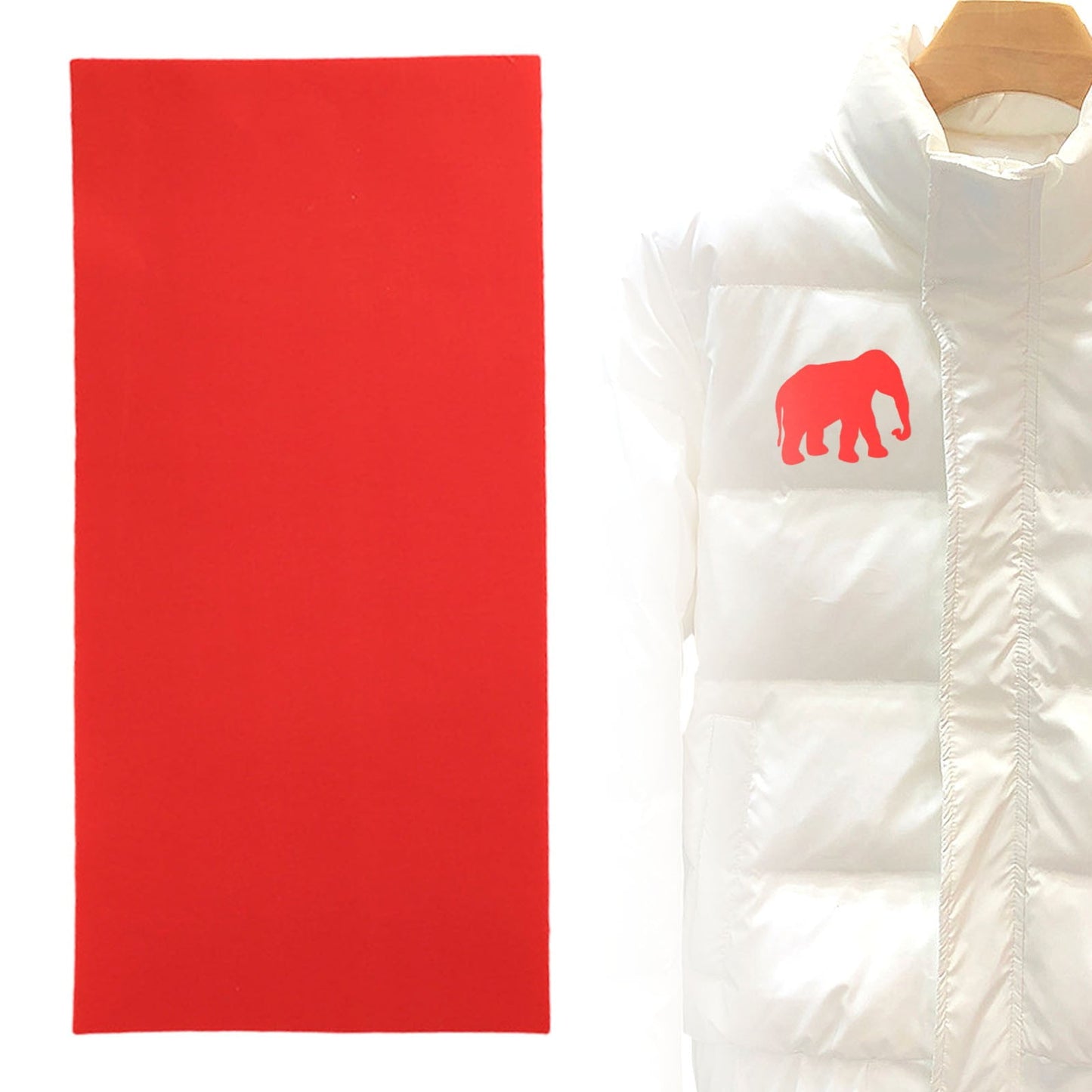 1Pcs Down Jacket Repair Patch Kit,Pre-Cut Nylon Patches for Clothes,Self-Adhesive Fabric Tape,Waterproof Lightweight Outdoor Repair Tape for Puffer Jacket Coat Tent Backpack,3'x7.87'(Pink) Red