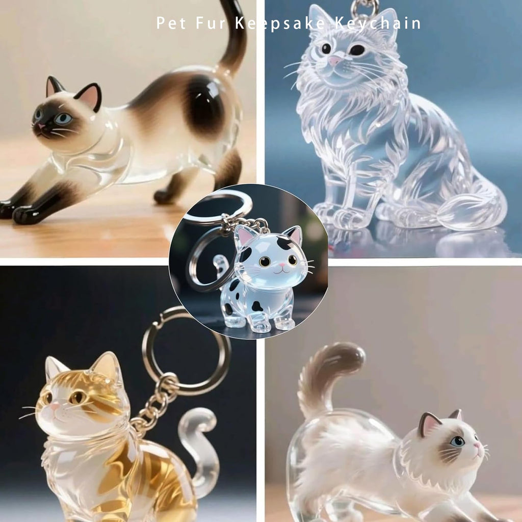 Keychain - Pet Hair - Storage Box - Pendants - Capsule Toy - Dog Hair Capsule - Memorial Pendant - Bag Keychain - Pendants - Memory Capsule Pendant - Cat Hair Collection - DIY - 1 Piece