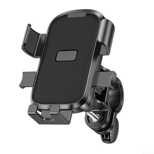 Bicycle Phone Holder - Smartphone Holder - Universal - MTB - Racing Bike - E-bike - Scooter - Motorcycle - Handlebar Mount - 360 Degrees - Mobile Phone Holder - Bicycle Accessories - Black - 1 piece