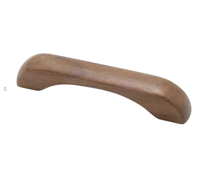 Furniture handles - Kitchen handles - Door handles - Cabinet handles - Drawer knobs - Furniture fittings - Kitchen fittings - Handles - Walnut - Wood - Wooden - Kitchen renovation - Modern - Black walnut - Bridge shape - Pitch 96mm - Walnut - Set of 4