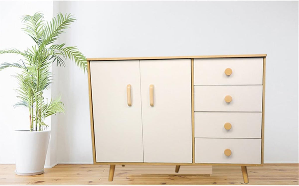 Furniture handles - Kitchen handles - Door handles - Cabinet handles - Drawer knobs - Furniture fittings - Kitchen fittings - Handles - Beech wood - Wood - Wooden - Scandinavian - Bridge shape - Kitchen renovation - Pitch size 128mm - Beech - Set of 4
