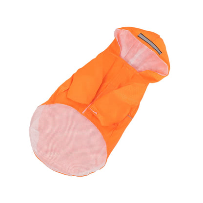Travelwant Waterproof Reflective Dog Raincoat- Adjustable Pet Jacket, Lightweight Dog Hooded Slicker Poncho for Small to X- Large Dogs and Puppies M Orange