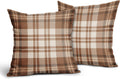 2 Pack Fall Plaid Pillow Covers, Buffalo Tartan Decorative Cushion Cases for Couch, Sofa and Bed, 16x16, Blue Sage Green