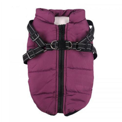 Warm Dog Jacket, Snowproof Windproof Waterproof Dog Winter Coat for Cold Weather - Soft Fleece Lining and Warm Thick Padded Dog Snow Coat for Puppy Small Medium Large Dogs L green, navy blue, red, purple, black