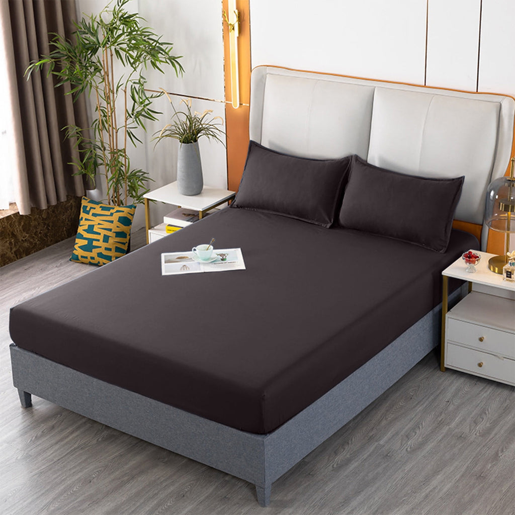 \u200b\u200bNon-Sliping Bedding Twin Fitted Sheet,Soft Elastic Fiber Bed Sheets With Deep Pocket,Machines Washable,Shrinkage And Fade Resistants 140x200x30cm Blue