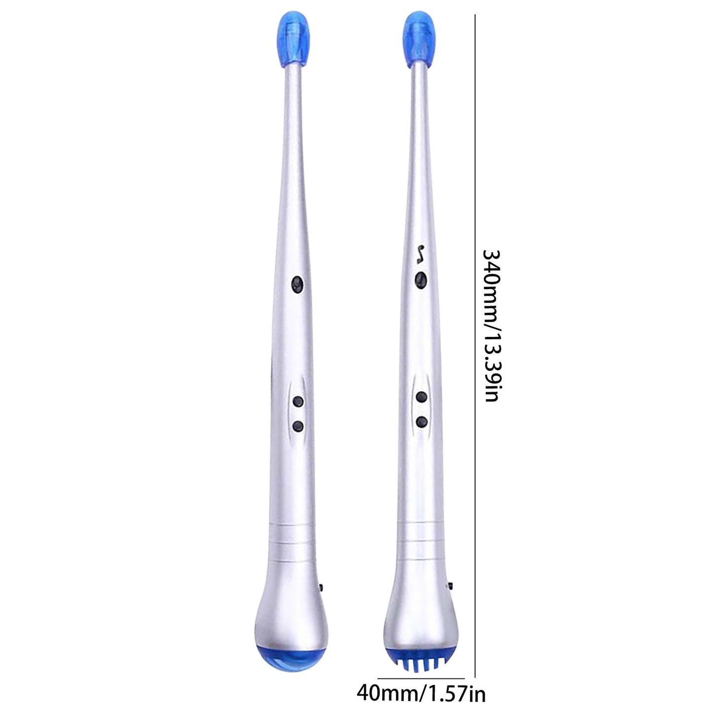 1 Pair Electronic Drumsticks, Adjustable Sensitivity Intelligent Electric Light Up Drumsticks, Electronic Air Drum Sticks, Rock Beat Drum Stick, Percussion Instrument Tool Silver