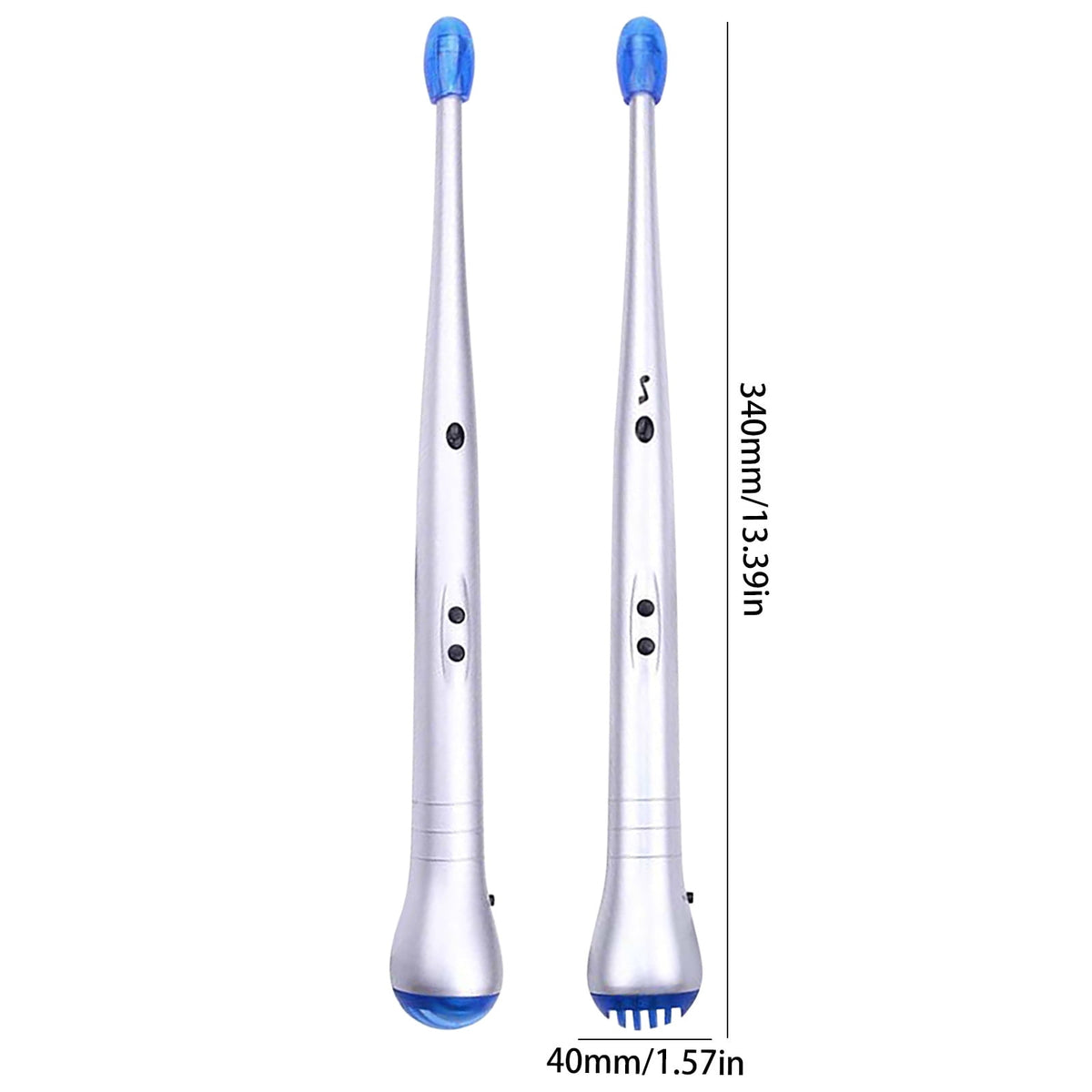 1 Pair Electronic Drumsticks, Adjustable Sensitivity Intelligent Electric Light Up Drumsticks, Electronic Air Drum Sticks, Rock Beat Drum Stick, Percussion Instrument Tool Silver