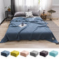 59x39" 100% Cottons Blanket, Soft and Breathable Bed Blanket, Multi-functional Bed Blanket for All Season, Machines Washable Bed Couch for Home Living Room Bedroom Office Travel Blue