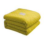 59x39" 100% Cottons Blanket, Soft and Breathable Bed Blanket, Multi-functional Bed Blanket for All Season, Machines Washable Bed Couch for Home Living Room Bedroom Office Travel Yellow