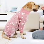 Bobasndm Turtleneck Dog Clothes Pajamas,Autumn Winter Dog Jumpsuit Coat,Winter Soft Warm Flannel Pajamas Jumpsuit for Medium Large Dog S Pink