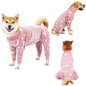 Bobasndm Turtleneck Dog Clothes Pajamas,Autumn Winter Dog Jumpsuit Coat,Winter Soft Warm Flannel Pajamas Jumpsuit for Medium Large Dog M Pink