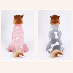 Bobasndm Turtleneck Dog Clothes Pajamas,Autumn Winter Dog Jumpsuit Coat,Winter Soft Warm Flannel Pajamas Jumpsuit for Medium Large Dog 2XL Pink