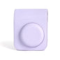 For Instax Mini 12 Camera Case PU Leather Soft Silicone Cover Bag for Fujifilm Polaroid Film Camera Bag w/Shoulder Strap Iris purple