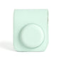 For Instax Mini 12 Camera Case PU Leather Soft Silicone Cover Bag for Fujifilm Polaroid Film Camera Bag w/Shoulder Strap Mint Green