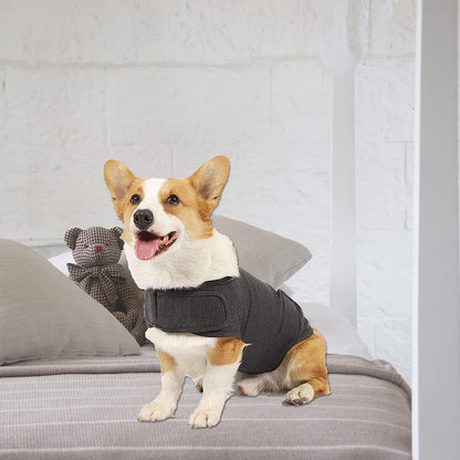 Dog Jacket, Skin-Friendly Dog Calming Vest - Dog Shirt for Thunder, Fireworks and Separation - Keep Pet Calm Without Medicine & Training, Anti Anxiety Vest for Dogs XL Dark Grey