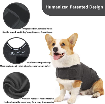 Dog Jacket, Skin-Friendly Dog Calming Vest - Dog Shirt for Thunder, Fireworks and Separation - Keep Pet Calm Without Medicine & Training, Anti Anxiety Vest for Dogs XL Light Grey