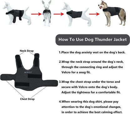 Dog Jacket, Skin-Friendly Dog Calming Vest - Dog Shirt for Thunder, Fireworks and Separation - Keep Pet Calm Without Medicine & Training, Anti Anxiety Vest for Dogs 2XL Light Grey