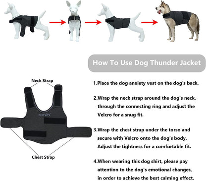Dog Jacket, Skin-Friendly Dog Calming Vest - Dog Shirt for Thunder, Fireworks and Separation - Keep Pet Calm Without Medicine & Training, Anti Anxiety Vest for Dogs 2XL Red
