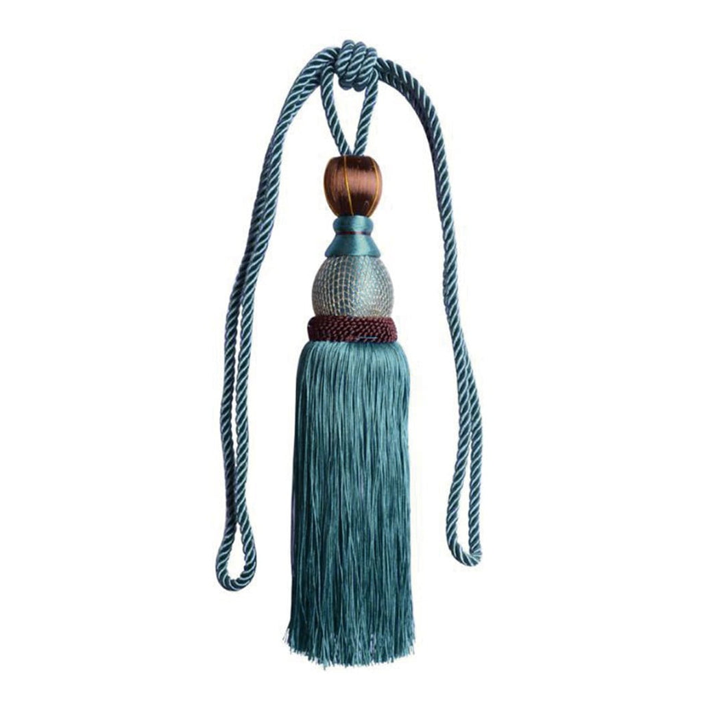 2pcs Large Tie Backs Ball Tassel Curtain Rope Tieback,Gold Blue