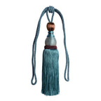 2pcs Large Tie Backs Ball Tassel Curtain Rope Tieback,Gold Blue