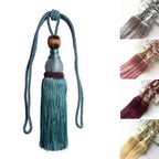 2pcs Large Tie Backs Ball Tassel Curtain Rope Tieback,Gold Pink