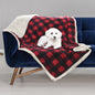Pawsse Waterproof Pet Blanket, Pee Urine Proof Dog Blanket Cover for Couch Bed Furniture Protector, Liquid Proof Blanket for Small Medium Dogs, Buffale Red/Tuape, 50” x 60”. Buffale Red/Tuape